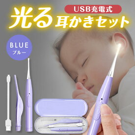 ＼最大1,000円OFFクーポン配布中／光る耳かき 充電式 ライト LED USB 4点セット 光る耳かき ピンセット 耳掃除 照明付き こども 子供 子ども 耳掃除 便利グッズ 子育て 送料無料