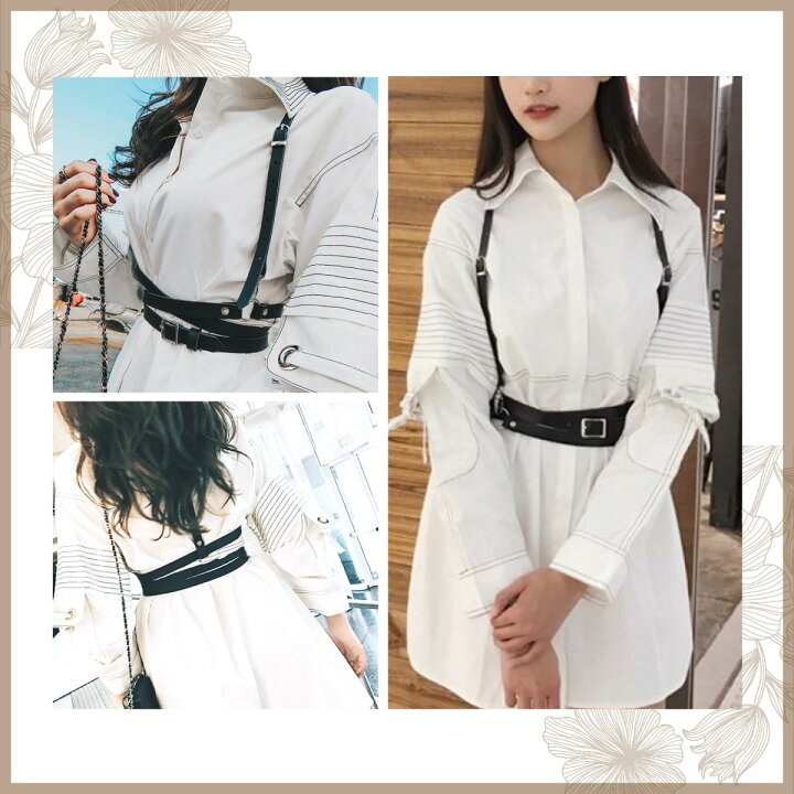 楽天市場 ハーネス ベルト ウエストマーク 韓国ファッション レディース ファッション ボディーハーネス サスペンダー 送料無料 Hrs