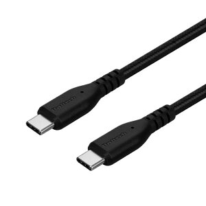 �I�E���e�b�N ���^�t Type-C�P�[�u�� �f���ɋ��� PD60W �}���[�d �f�[�^�]�� 480Mbps USB-C ���炩 �P�[�u���o���h�t�� Type-C to Type-C�P�[�u�� �yWEB�V���b�v/�G�R�p�b�P�[�W�Łz �u���b�N OEC-CB