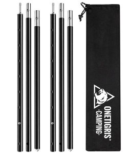 OneTigris �e���g�|�[�� �L�k�� �A���~�|�[�� ���߉\ �e���g/�^�[�v/�w���݉c�p �y�� �g�ݗ��ĊȒP ��� �ϋv������ ���[�ܕt�� 4�߃����Z�b�g 2�Z�b�g85.5cm�`160cm