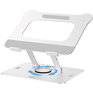 KaizhiTenglong ノートパソコンスタンド 360回転式 ノートPCスタンド タブレットスタンド 教卓 角度/高さ無段階調節 人間工学設計 放熱対策 軽量 滑り止め付き 姿勢改善 腰痛/猫背解消 Macbook Pro,Ma