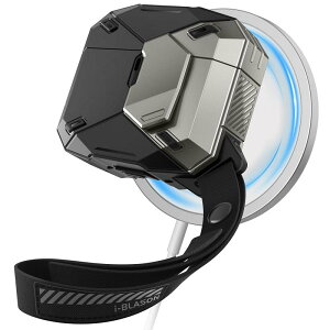 i-Blason Apple Airpods 4 �P�[�X�J�o�[ MagSafe [�}�O�l�b�g���������b�N] [MagSafe ���C�����X�[�d] Airpods ��4����p �X�g���b�v�t���~���^���[�ی�P�[�X �}�g���b�N�X�V���[�Y (�u���b�N)