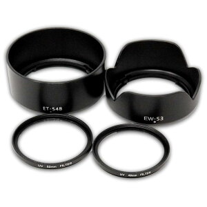 F-Foto Canon ~[X EOS Kiss M200 / M100 / M10 / M6 _uY[LbgɓK EW-53  ET-54B ݊ Y t[h  49mmA52mmیtB^[ 4_Zbg (EF-M