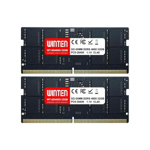 WINTEN m[gPCp  DDR5-4800 64GBi32GB×2j 262Pin CL40 1.1V SODIMM SDRAM [ ݁y5N zWT-SD4800-D64GB