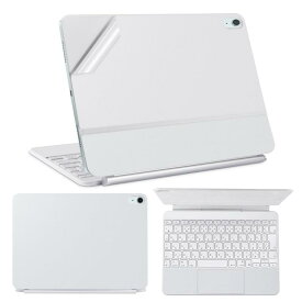 IMMOENUC 【2025年モデル対応】11インチ iPad Air M3 (A3266/A3267) 用 magic keyboard 互換シール 高耐久ビニール素材 気泡防止設計 3枚セット 事前カット済み キーボード保護カバー（ホワイト）