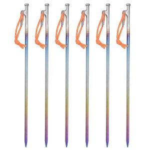 Boundless Voyage チタンペグ ソリッド 焼き色 強靭 20CM 24CM 30CM 35CM 40CM チタン合金 岩場 砂浜 砂利 硬い土 草地 テントペグ タープペグ アウトドア キャンプ 鍛造ペグ 設営用具