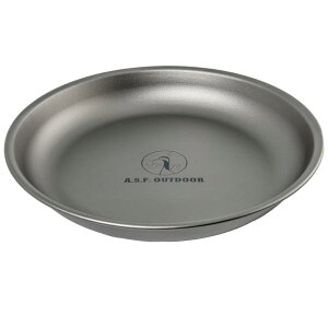 A.S.F. OUTDOOR チタン製皿 19cm 収納袋付