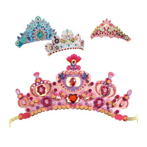 DJECO ジェコ DIY ライク ア プリンセス 工作キット シール メイキングトイ 王女 ティアラ 紙工作 クラフト セット 4歳 5歳 6歳 女の子 入学祝い 小学生 プレゼント ギフト おもちゃ 子供 キッズ