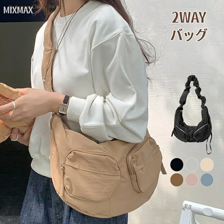 楽天市場】ショルダーバッグ レディース プリーツ ドローストリング 