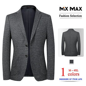 スーツ テーラードジャケット メンズ スリムスーツ ジャケット ビジネススーツ ビジネス 紳士服 スリム 細身 suit 長袖 チェック柄 ポケット付き 2つボタン 肩パッド アウター オールシーズンン 保温 暖か 秋 冬 春