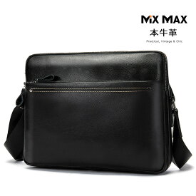 【最短当日発送】本革 厳選牛革 レザー ショルダーバッグ メンズ ワンショルダー 斜めがけ 肩掛け ポシェット レザー 革 ipad収納 アウトドア バッグ 全国送料無料