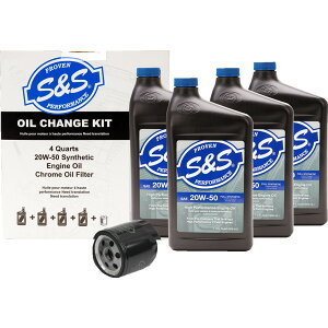 �yUSA�݌ɂ���z S&S�T�C�N�� S&S Cycle �I�C�������L�b�g �u���b�N�t�B���^�[ 4US�N�H�[�g 20W-50 3601-0899 HD�X