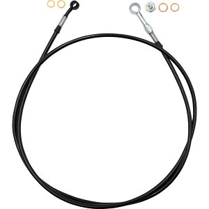 yUSA݌ɂz t@bgoK[Y FAT BAGGERS EZ INSTALL BRAKE LINE FULL LENGTH 69" BLACK BRAID 1741-6832 HDX