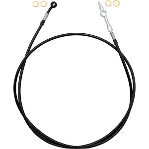 �yUSA�݌ɂ���z �t�@�b�g�o�K�[�Y FAT BAGGERS EZ INSTALL BRAKE LINE FULL LENGTH 60 BLACK BRAID 1741-6850 HD�X