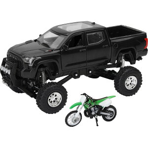 �yUSA�݌ɂ���z �j���[���C New Ray 1:32 SCALE PICKUP WITH KAWASAKI DIRT BIKE 7001-0114 HD�X