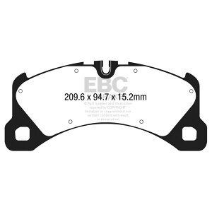 �yUSA�݌ɂ���z EBC 14+ Porsche Macan (Cast Iron Rotors only) 3.0 Twin Turbo Yellowstuff Front Brake Pads ebcDP42203R HD�X