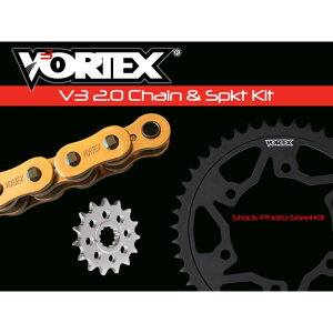 yUSA݌ɂz Vortex Racing V3 2.0 Chain and Sprocket Kit 3270-14,435S-44,G520SX3-108- Gold vtxCKG6463 HDX