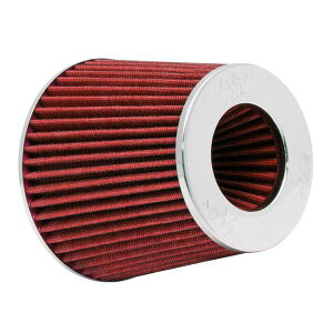 �yUSA�݌ɂ���z K&N Universal Air Filter Chrome Round Tapered Red - 4in ID x 1.125in L x 5.5in H (Multi Lingual) knnRG-1001RD-L HD�X