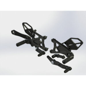 �yUSA�݌ɂ���z Vortex Racing Rearsets Replacement Rear Set- Black vtxRS671K HD�X