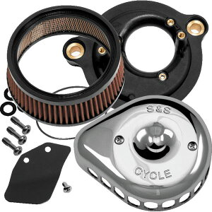 �yUSA�݌ɂ���z S&S Cycle 2017+ M8 Models Stealth Air Cleaner Kit w/ Chrome Mini Teardrop Cover ssc170-0435C HD�X