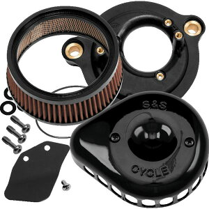 �yUSA�݌ɂ���z S&S Cycle 2017+ M8 Models Stealth Air Cleaner Kit w/ Gloss Black Mini Teardrop Cover ssc170-0436C HD�X