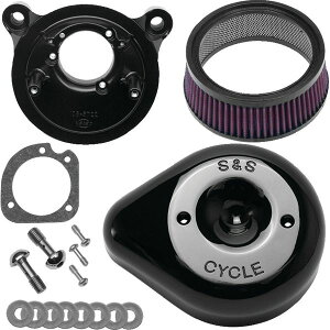 �yUSA�݌ɂ���z S&S Cycle 08-17 Touring/16-17 Softails Models Stealth Air Cleaner Kit w/ Black Teardrop Cover ssc170-0523 HD�X
