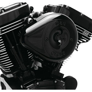 �yUSA�݌ɂ���z S&S Cycle 2017+ M8 Models Stealth Air Cleaner Kit w/ Black Teardrop Cover ssc170-0525B HD�X