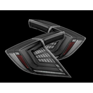 �yUSA�݌ɂ���z AlphaRex 16-21 Honda Civic Hatchback/ Type-R FK8 Nova-Series LED Tail Lights (Pair) - Alpha Black arx676000 HD�X