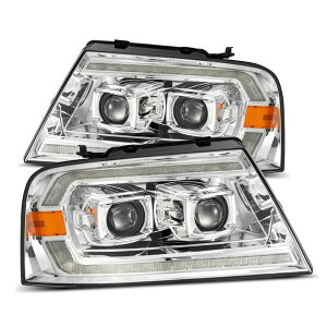 �yUSA�݌ɂ���z AlphaRex 04-08 Ford F150 PRO-Series Projector Headlights Black w/ Sequential Signal and DRL arx880135 HD�X