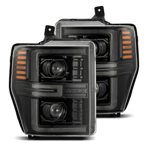 �yUSA�݌ɂ���z AlphaRex 08-10 Ford F250-550 LUXX-Series LED Projector Headlights Alpha-Blk w/Activ Light/Seq Signal arx880313 HD�X