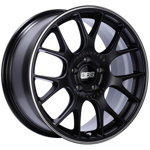 �yUSA�݌ɂ���z BBS CH-R 18x8.5 5x112 ET38 Satin Black Polished Rim Protector Wheel -82mm PFS/Clip Required bbsCH146BPO HD�X