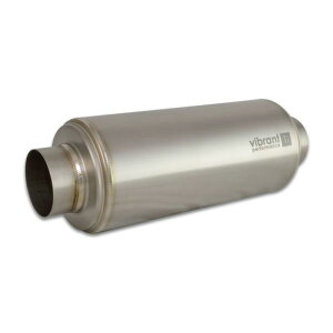 �yUSA�݌ɂ���z Vibrant Titanium Resonator 3.5in Inlet / 3.5in Outlet x 16in Long vib17535 HD�X