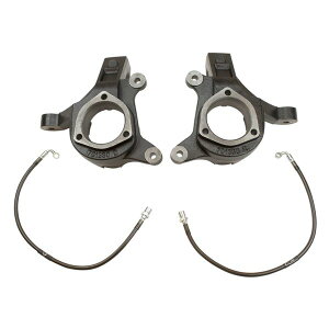 �yUSA�݌ɂ���z MaxTrac 07-16 GM C1500 2WD 3in Front Lift Spindles w/Extended DOT Compliant Brake Lines mxt701330BL HD�X