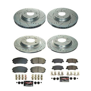 �yUSA�݌ɂ���z Power Stop 20-22 Hyundai Sonata Front & Rear Z23 Evolution Brake Kit psbK8809 HD�X