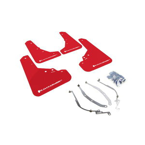 �yUSA�݌ɂ���z Rally Armor 12-18 Fiat 500 Red Mud Flap w/White Logo ralMF25-UR-RD/WH HD�X