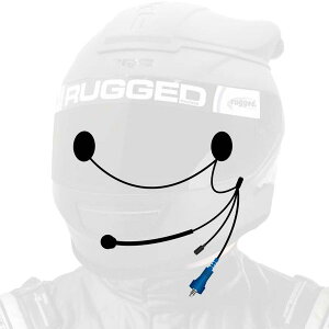 �yUSA�݌ɂ���z Rugged Radios OFFROAD Wired Helmet Kit with Alpha Audio Speakers Mic & 3.5mm Earbud Jack rgdHK-OFSP-3.5-AA HD�X
