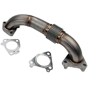 yUSA݌ɂz Wehrli 01-04 Chevrolet 6.6L Duramax LB7 2in Stainless Passenger Side Up Pipe w/Gaskets (Twin Turbo) wcfWCF100648 HDX