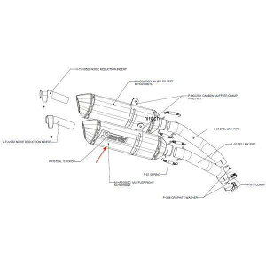 AN|rb` AKRAPOVIC yATCT[R-TYPE E1dl E 08Nȍ~ nuT GSXR1300 J[{ M-HR01602C HDX