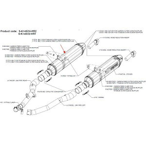 AN|rb` AKRAPOVIC yATCT[ R-TYPE E1dl E 08N-11N ZZR1400 J[{ M-HR01702C HDX
