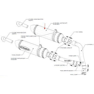 �A�N���|�r�b�` AKRAPOVIC ���y�A�T�C�����T�[Z-TYPE E1 L 52/350/70X50 Z1000 �J�[�{�� ���� M-HZ01205CL HD�X