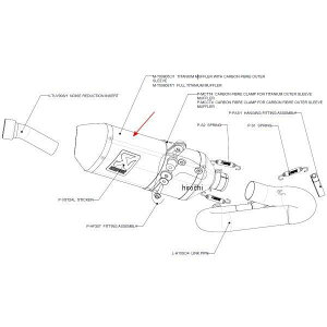 AN|rb` AKRAPOVIC yATCT[ T-TYPE 52/350/55 CBR1000RR `^ M-T00805T/1 HDX