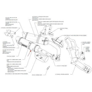 AN|rb` AKRAPOVIC yATCT[ Z-TYPE E 09N-11N YZF-R1 `^ (50/320/58) M-Z03305T HDX