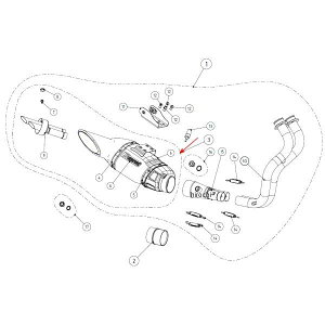 AN|rb` AKRAPOVIC yATCT[ [VOC E1dl 14Nȍ~ MT-07 `^ M-HAF00301T HDX