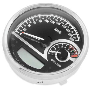 ハーレー純正 コンビネーション・アナログ スピード/タコメーター 5インチ(Km/h)黒 74777-11C HD店