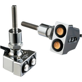 【USA在庫あり】 ジョーカーマシン Joker Machine LEDウインカー ダブル ミラーマウント ダブル球仕様 アンバー/クローム 2020-1448 HD店