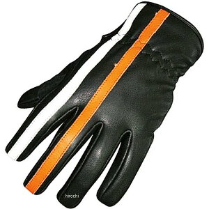 モトフィールド MOTO FIELD 春夏モデル ライン入りレザーグローブ 白/オレンジ LLサイズ MFG-271 HD店