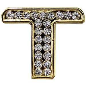 【メーカー在庫あり】 マッドマックス MAD MAX 立体クリスタルエンブレム アルファベットT ゴールド O98-2006-T HD店