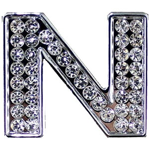 【メーカー在庫あり】 マッドマックス MAD MAX 立体クリスタルエンブレム アルファベットN シルバー O98-2007-N HD店