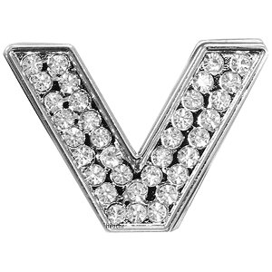 【メーカー在庫あり】 マッドマックス MAD MAX 立体クリスタルエンブレム アルファベットV シルバー O98-2007-V HD店