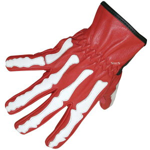 モトフィールド MOTO FIELD 春夏モデル レザーグローブ 赤/ホワイトボーン LLサイズ MFG-272 HD店